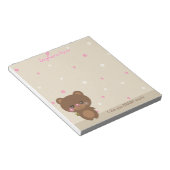 Bloc-note Petit Ours doux (Incliné)