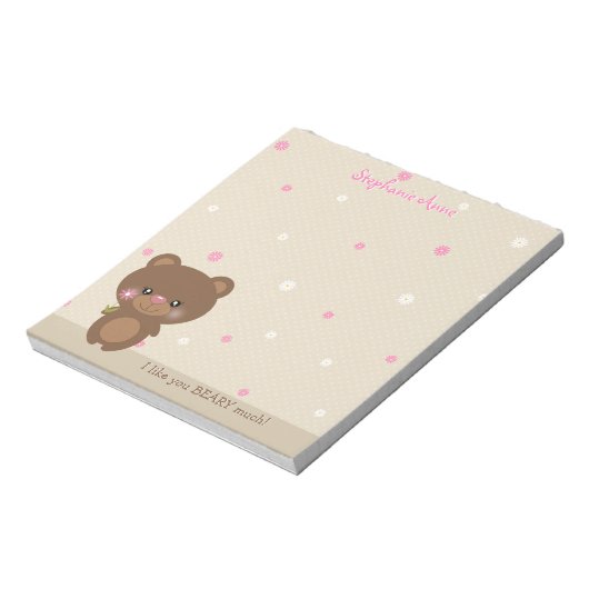 Bloc-note Petit Ours doux (Tourné)
