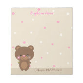 Bloc-note Petit Ours doux (Devant)