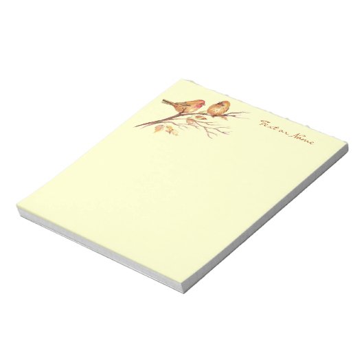 Bloc-note Petite aquarelle Oiseaux de Bruant (Tourné)