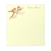 Bloc-note Petite aquarelle Oiseaux de Bruant (Devant)