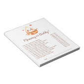 Bloc-note Petite Devinette Qui Baby shower Jeu (Incliné)