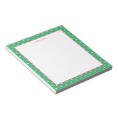 Bloc-note Petite Dots Rose et Vert Personnalisé (Incliné)