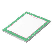 Bloc-note Petite Dots Rose et Vert Personnalisé (Tourné)