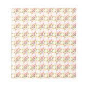 Bloc-note Petite fleur rouge bloc de patchwork (Devant)