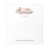 Bloc-note Petite minuscule Bébé rose Brush Stroke Nouvelle t (Devant)