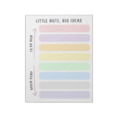 Bloc-note Petite Note Grandes Idées Doux Calmant Doux Tons D (Tourné)