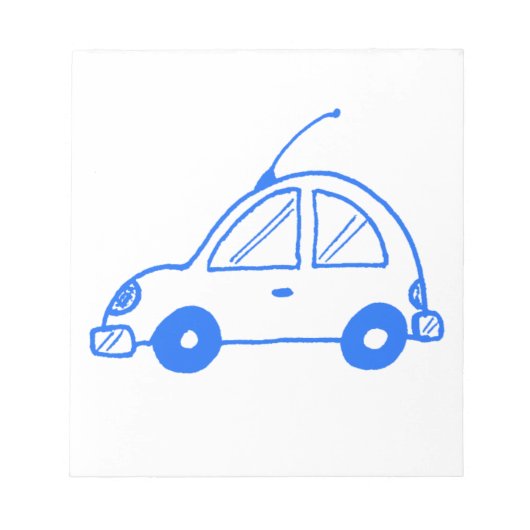 Bloc-note Petite voiture bleue (Devant)