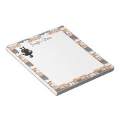 Bloc-note Petits chats Fille Texte personnalisé (Incliné)