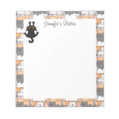 Bloc-note Petits chats Fille Texte personnalisé (Devant)