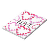 Bloc-note Petits coeurs rose rouge AMOUR (Tourné)