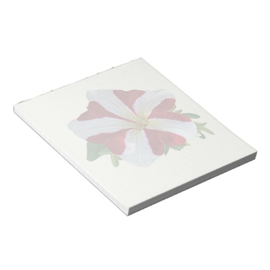 Bloc-note Petunia rouge et blanc (Incliné)