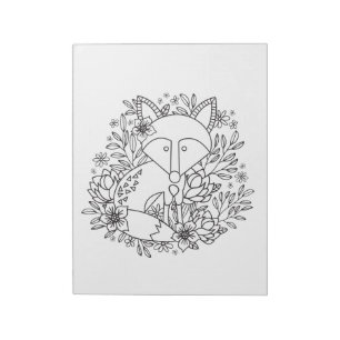 Bloc-note Peu de feuilles de coloration de Fox