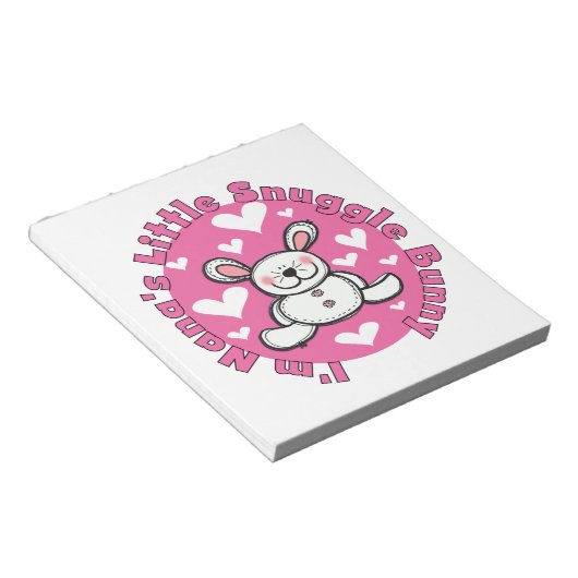 Bloc-note Peu de lapin du câlin de Nana (Incliné)