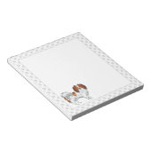 Bloc-note Phalène de bande dessinée rouge et blanc avec patt (Incliné)