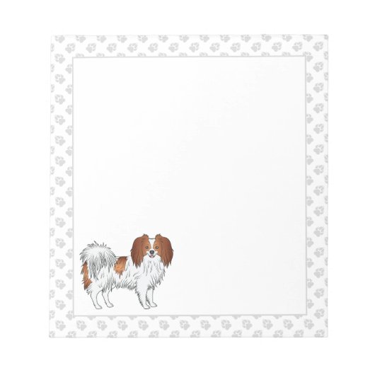 Bloc-note Phalène de bande dessinée rouge et blanc avec patt (Devant)