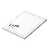 Bloc-note Phalène de dessin animé noir et blanc avec pattes (Tourné)