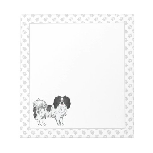 Bloc-note Phalène de dessin animé noir et blanc avec pattes (Devant)