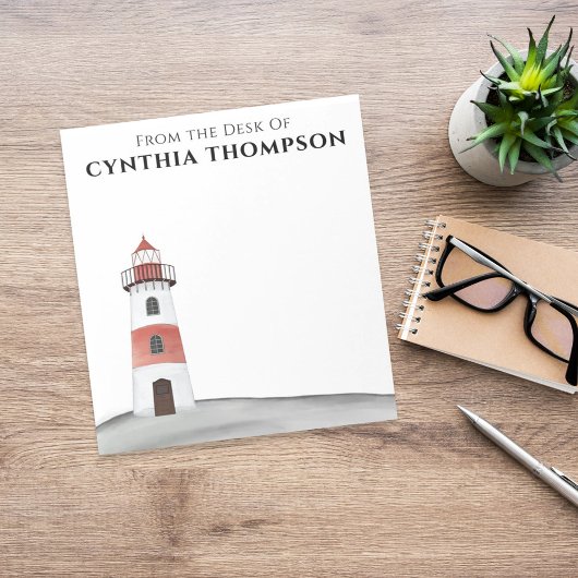 Bloc-note Phare à l'aquarelle simple élégant moderne mignon