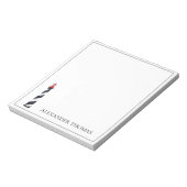 Bloc-note Phare noir et blanc de la côte marine (Tourné)