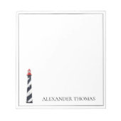 Bloc-note Phare noir et blanc de la côte marine (Devant)