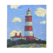 Bloc-note Phare Pastel et champs de lavande (Devant)