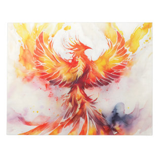 Bloc-note Phénix flamboyant il est ailes aquarelle Art