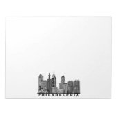 Bloc-note Philadelphia Skyline Silhouette  (Devant)