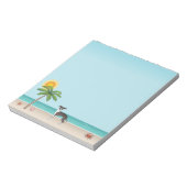 Bloc-note Phoque Et Chien Blanc Iggy À La Plage Tropicale D' (Tourné)