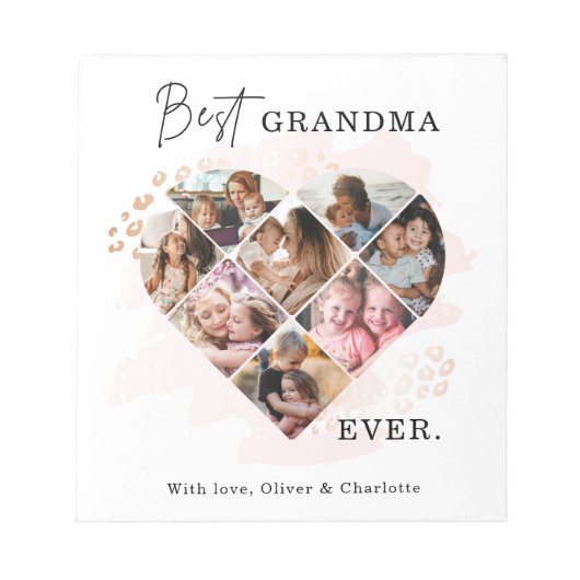 Bloc-note Photo de famille Meilleure grand-mère Jamais forme (Devant)