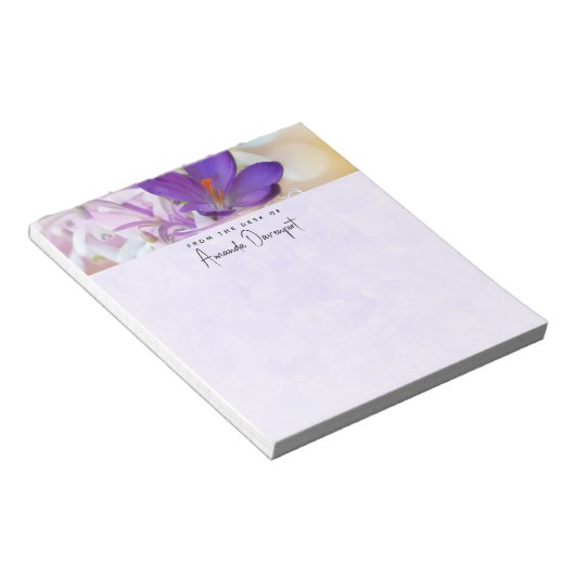 Bloc-note Photo d'un joli Crocus de printemps violet (Incliné)