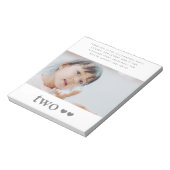 Bloc-note Photo Invitation Coeur fête anniversaire (Tourné)