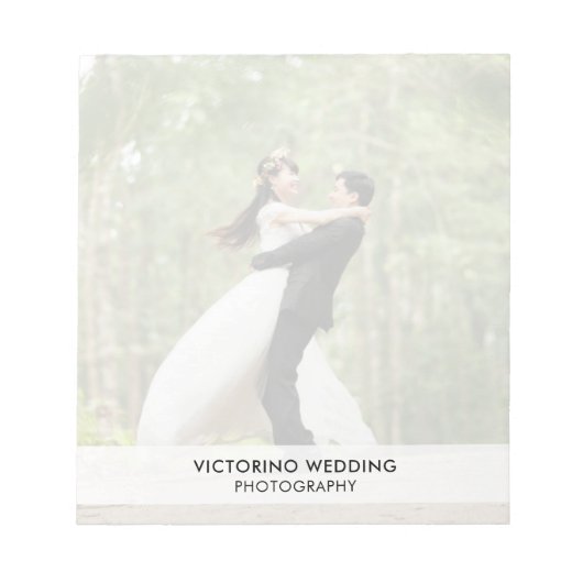 Bloc-note Photographe moderne Photo simple élégante (Devant)