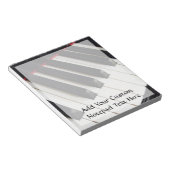 Bloc-note Photographie des touches de piano (Incliné)