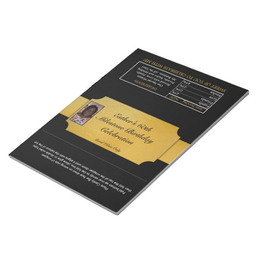 Bloc-note Photographie noir et or Favoriser XL Candy Wrapper (Incliné)