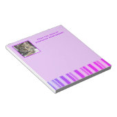Bloc-note Photos personnalisées avec des rayures violettes r (Incliné)