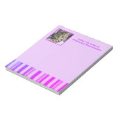 Bloc-note Photos personnalisées avec des rayures violettes r (Tourné)