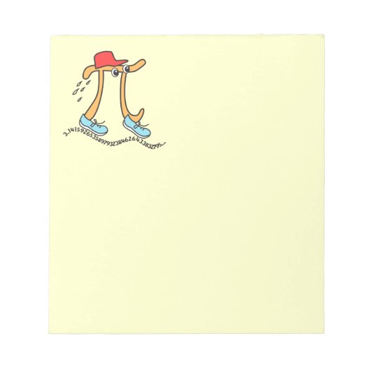 Bloc-note Pi long cours - Notepad en main en maths drôle (Devant)