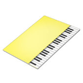 Bloc-note Piano Clavier Lumineux Jaune 8.5x11 Musique (Incliné)