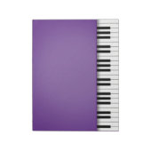 Bloc-note Piano Clavier Plaisant Violet 8.5x11 Musique (Tourné)