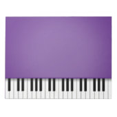 Bloc-note Piano Clavier Plaisant Violet 8.5x11 Musique (Devant)