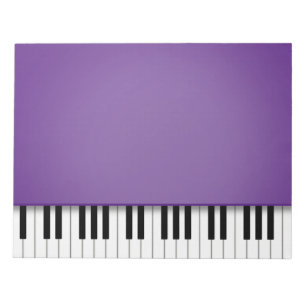 Bloc-note Piano Clavier Plaisant Violet 8.5x11 Musique