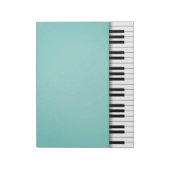 Bloc-note Piano Keyboard Fun Aqua 8.5x11 Musique (Tourné)