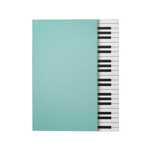 Bloc-note Piano Keyboard Fun Aqua 8.5x11 Musique (Tourné)