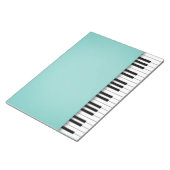 Bloc-note Piano Keyboard Fun Aqua 8.5x11 Musique (Incliné)