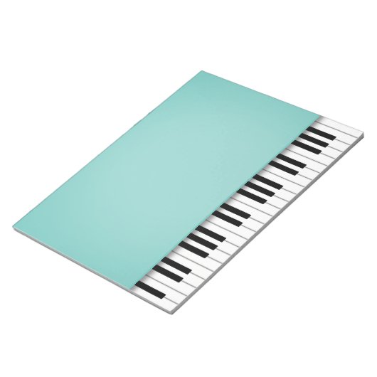 Bloc-note Piano Keyboard Fun Aqua 8.5x11 Musique (Incliné)