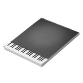 Bloc-note Piano Keyboard Fun Black 5.5x6 Music (Tourné)