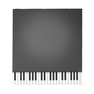 Bloc-note Piano Keyboard Fun Black 5.5x6 Music