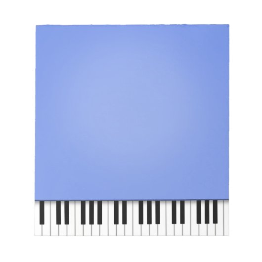 Bloc-note Piano Keyboard Fun Blue 5.5x6 Music (Devant)