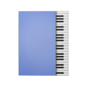 Bloc-note Piano Keyboard Fun Blue 8.5x11 Music (Tourné)